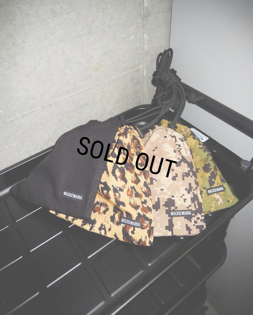 画像2: WACKO MARIA/DRAWSTRING BAG（BLACK）［ドローストリングバッグ-26秋冬］ (2)