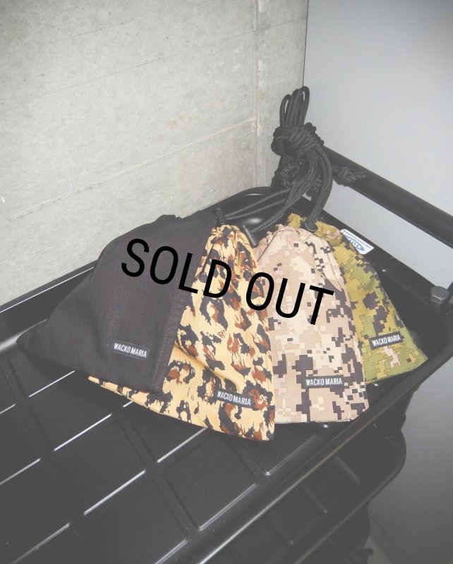 WACKO MARIA/DRAWSTRING BAG（BLACK）［ドローストリングバッグ-26秋冬