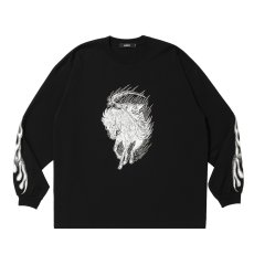 画像1: ANTIDOTE BUYERS CLUB/Pima Cotton L/S Tee（Reaper）（Pure Black） (1)