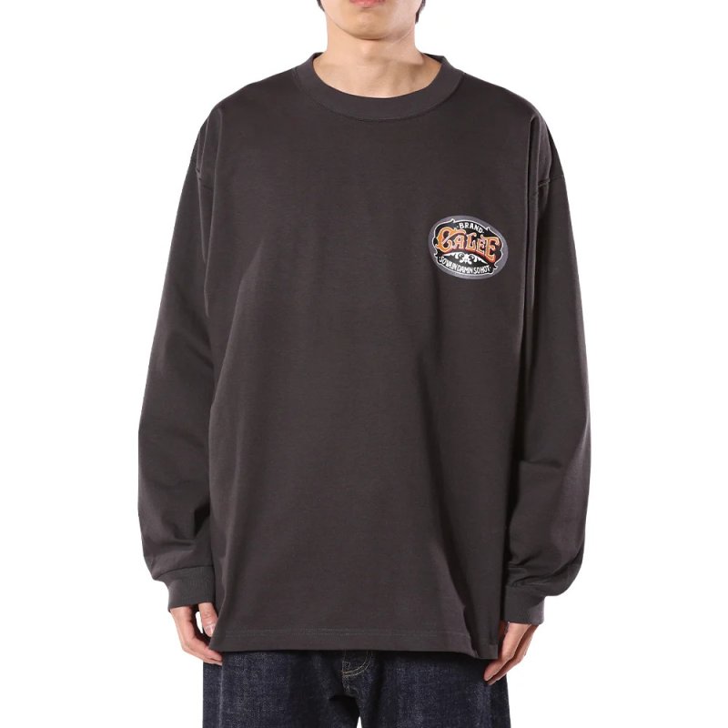 画像3: CALEE/VINTAGE TYPE SIGNBOARD L/S TEE ＜NATURALLY PAINT DESIGN＞（INK BLACK）［プリント長袖T-26秋冬］
