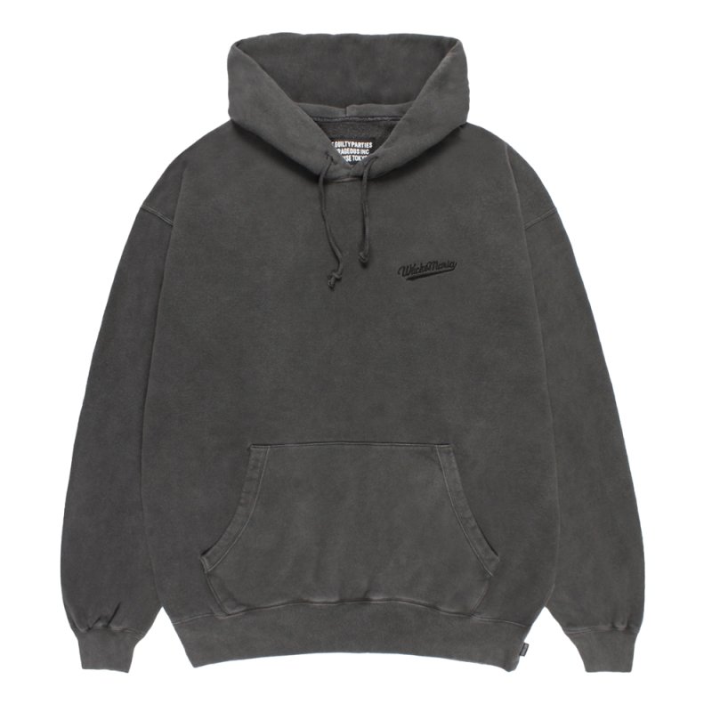 画像1: WACKO MARIA/WASHED HEAVY WEIGHT HOODED SWEAT SHIRT（GRAY）［プルオーバーパーカー-26秋冬］