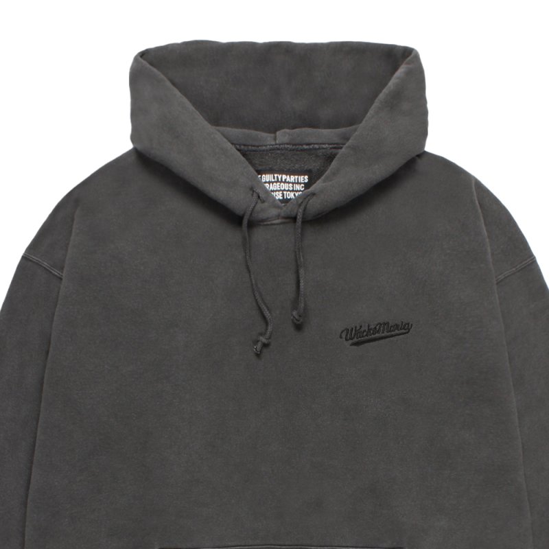 画像2: WACKO MARIA/WASHED HEAVY WEIGHT HOODED SWEAT SHIRT（GRAY）［プルオーバーパーカー-26秋冬］