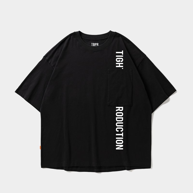 画像1: TIGHTBOOTH/STRAIGHT UP S/S T-SHIRT（Black）［ストレートアップT-26秋冬］