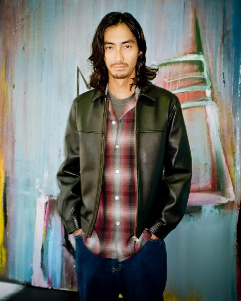 画像5: WACKO MARIA/OMBRE CHECK OPEN COLLAR SHIRT（RED）［オンブレチェックオープンカラーシャツ-26秋冬］ (5)