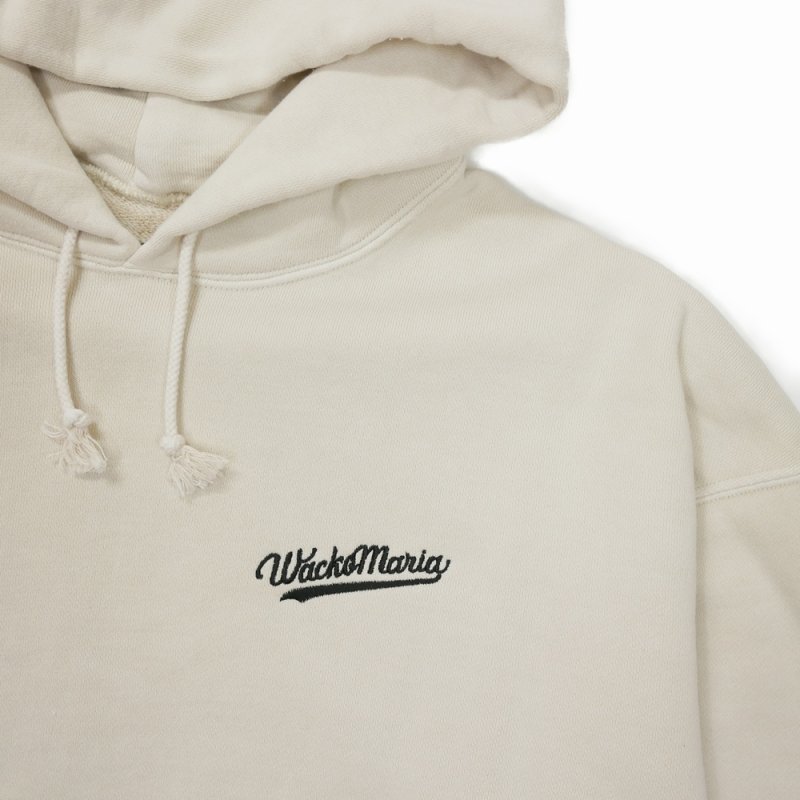 画像2: WACKO MARIA/WASHED HEAVY WEIGHT HOODED SWEAT SHIRT（IVORY）［プルオーバーパーカー-26秋冬］