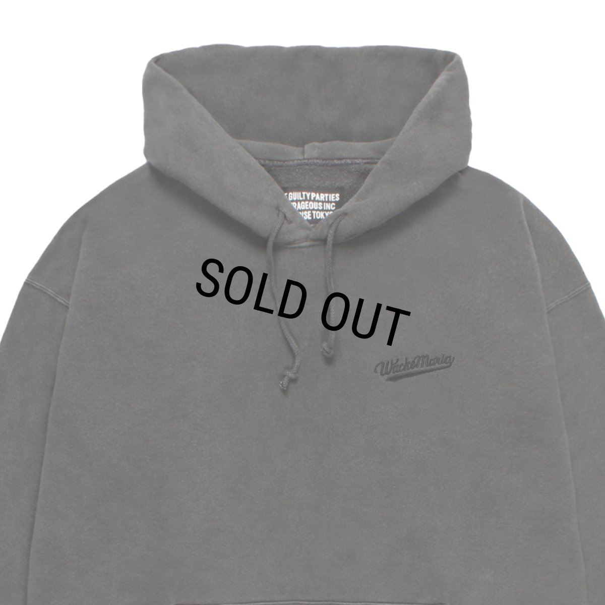 画像2: WACKO MARIA/WASHED HEAVY WEIGHT HOODED SWEAT SHIRT（GRAY）［プルオーバーパーカー-26秋冬］ (2)