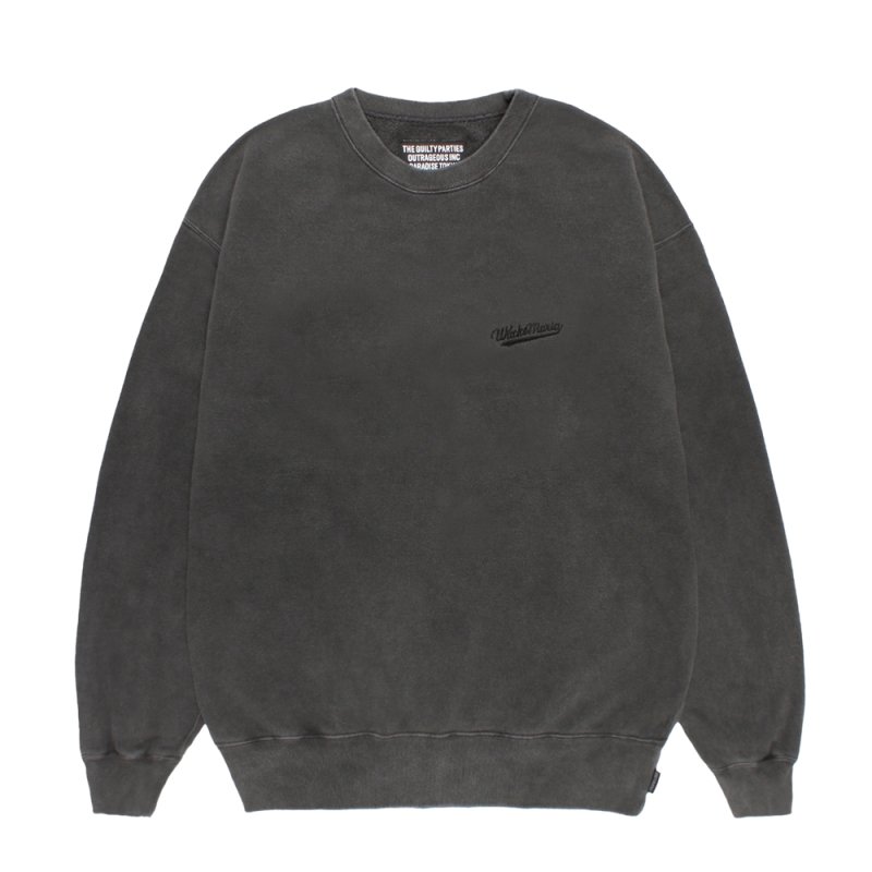 画像1: WACKO MARIA/WASHED HEAVY WEIGHT SWEAT SHIRT（GRAY）［クルーネックスウェット-26秋冬］