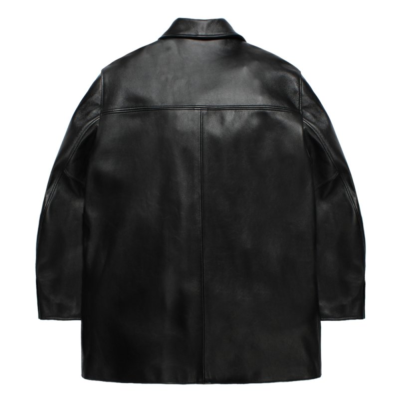 画像2: WACKO MARIA/LEATHER CAR COAT（BLACK）［レザーカーコート-26秋冬］