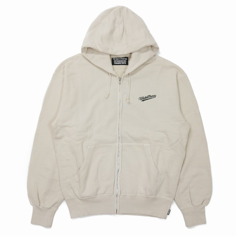 画像1: WACKO MARIA/WASHED HEAVY WEIGHT ZIP UP HOODED SWEAT SHIRT（IVORY）［ジップアップパーカー-26秋冬］