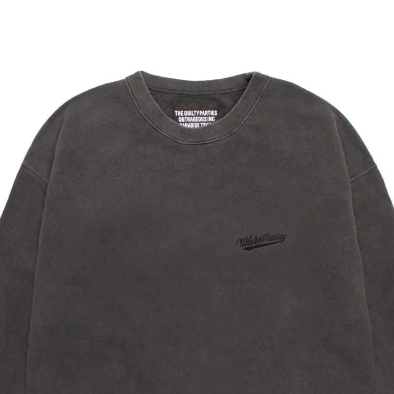 画像2: WACKO MARIA/WASHED HEAVY WEIGHT SWEAT SHIRT（GRAY）［クルーネックスウェット-26秋冬］