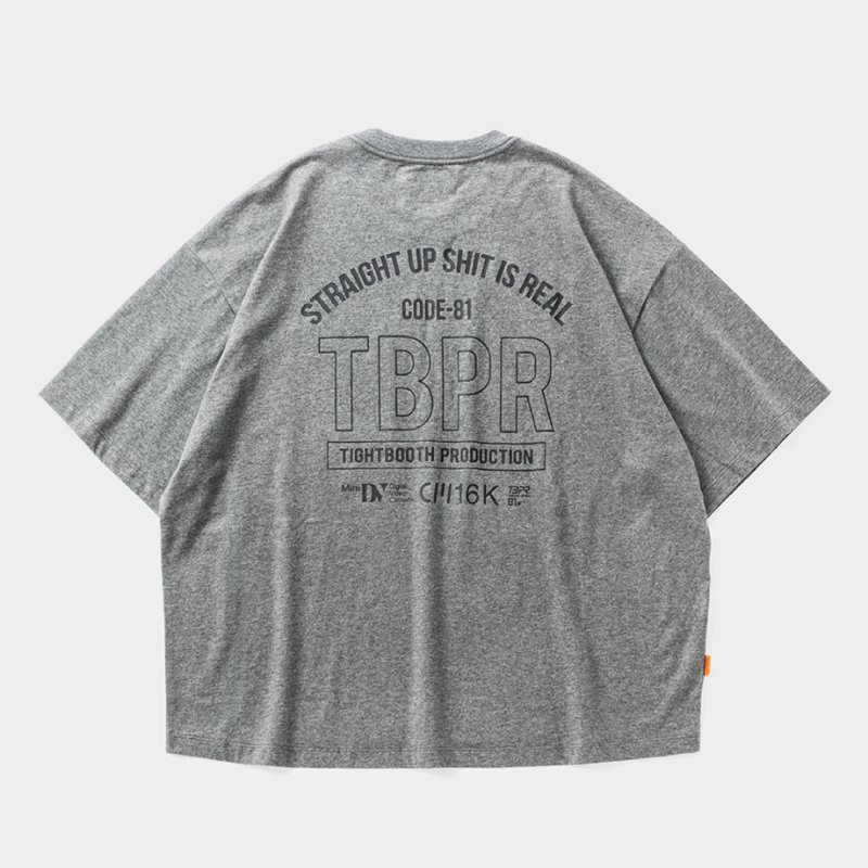 画像2: TIGHTBOOTH/STRAIGHT UP S/S T-SHIRT（Charcoal）［ストレートアップT-26秋冬］