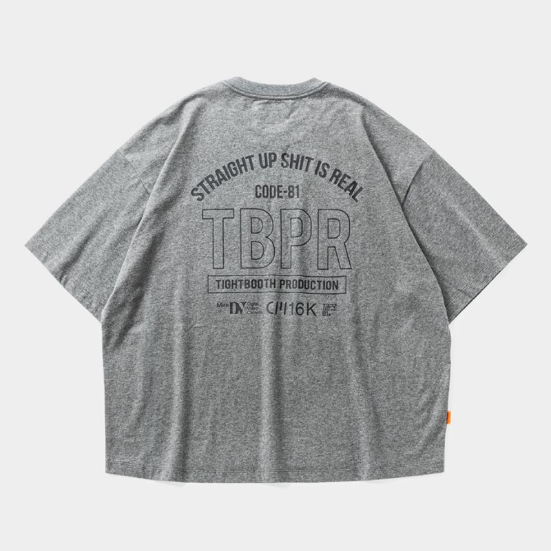 画像2: TIGHTBOOTH/STRAIGHT UP S/S T-SHIRT（Charcoal）［ストレートアップT-26秋冬］