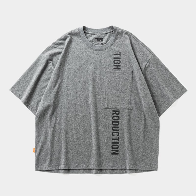 画像1: TIGHTBOOTH/STRAIGHT UP S/S T-SHIRT（Charcoal）［ストレートアップT-26秋冬］