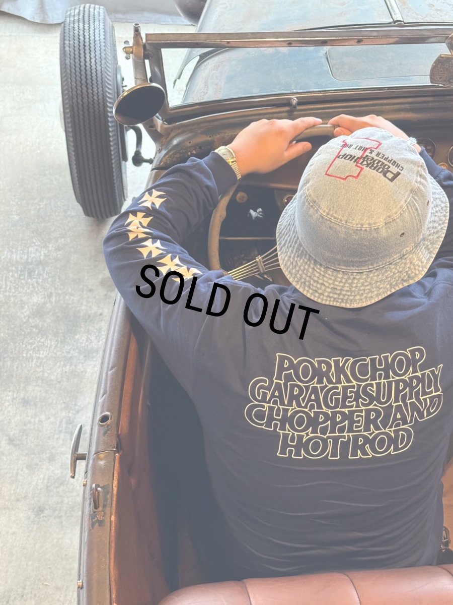 画像6: PORKCHOP/C&H LOGO L/S TEE（NAVY）［C&Hロゴ長袖T-26秋冬］ (6)