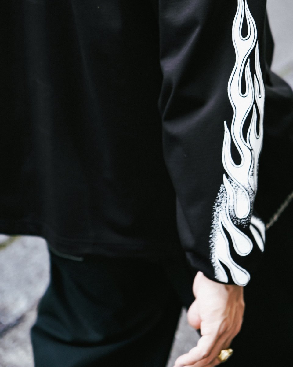 画像11: ANTIDOTE BUYERS CLUB/Pima Cotton L/S Tee（Reaper）（Pure Black） (11)