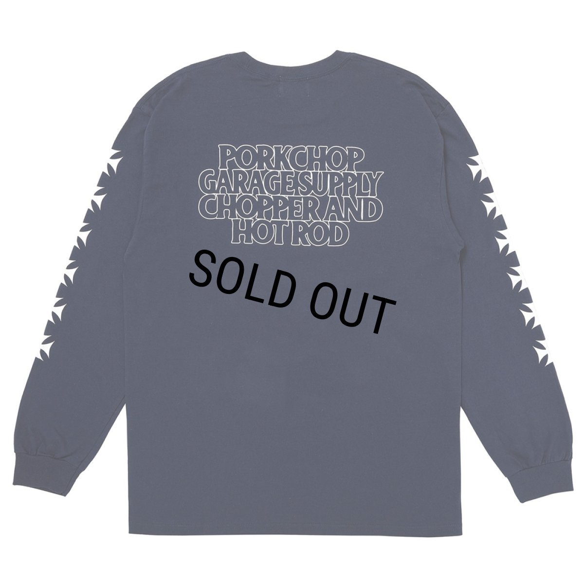 画像1: PORKCHOP/C&H LOGO L/S TEE（NAVY）［C&Hロゴ長袖T-26秋冬］ (1)