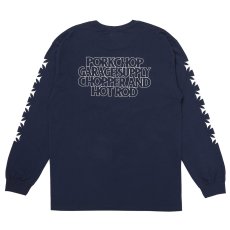 画像1: PORKCHOP/C&H LOGO L/S TEE（NAVY）［C&Hロゴ長袖T-26秋冬］ (1)