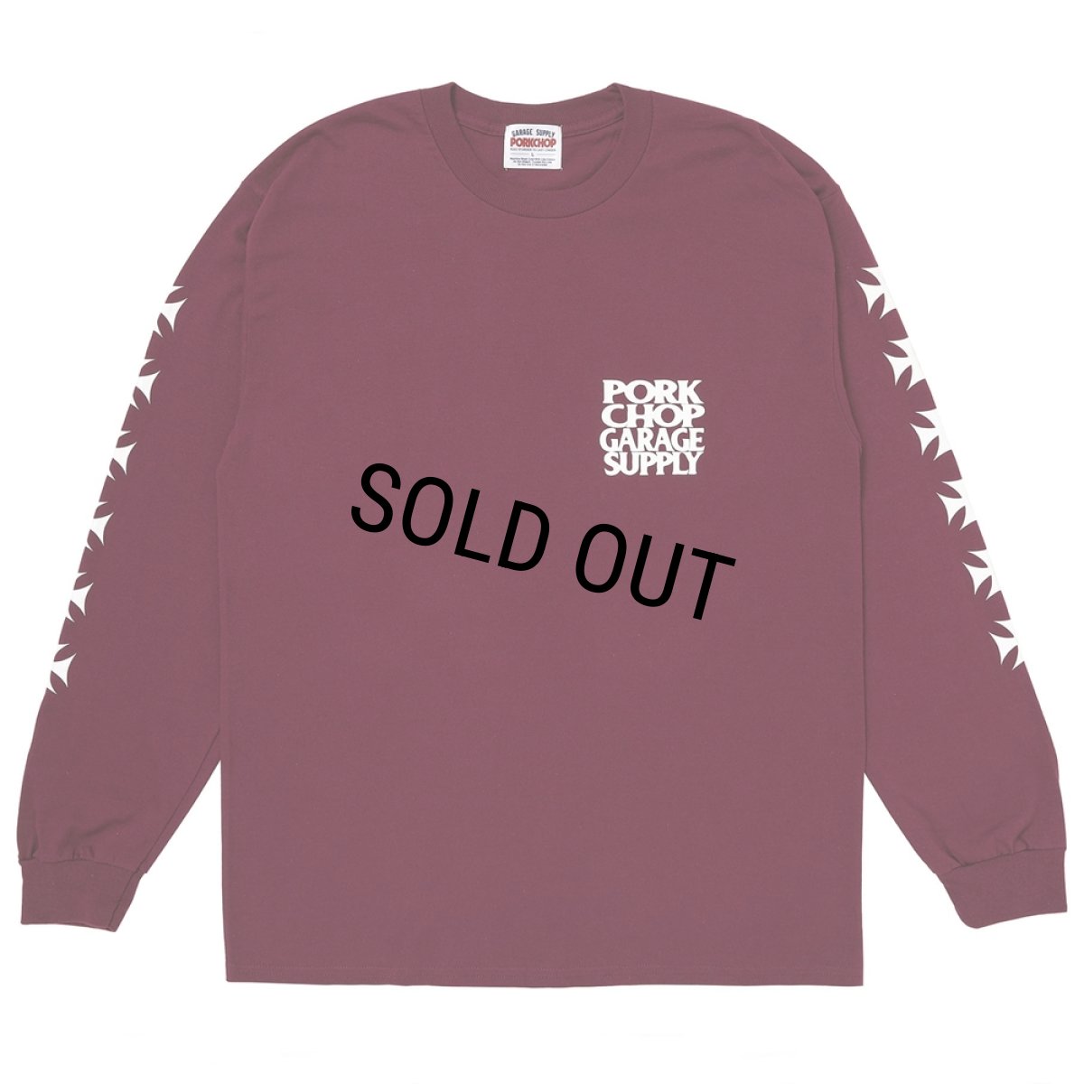 画像2: PORKCHOP/C&H LOGO L/S TEE（MAROON）［C&Hロゴ長袖T-26秋冬］ (2)