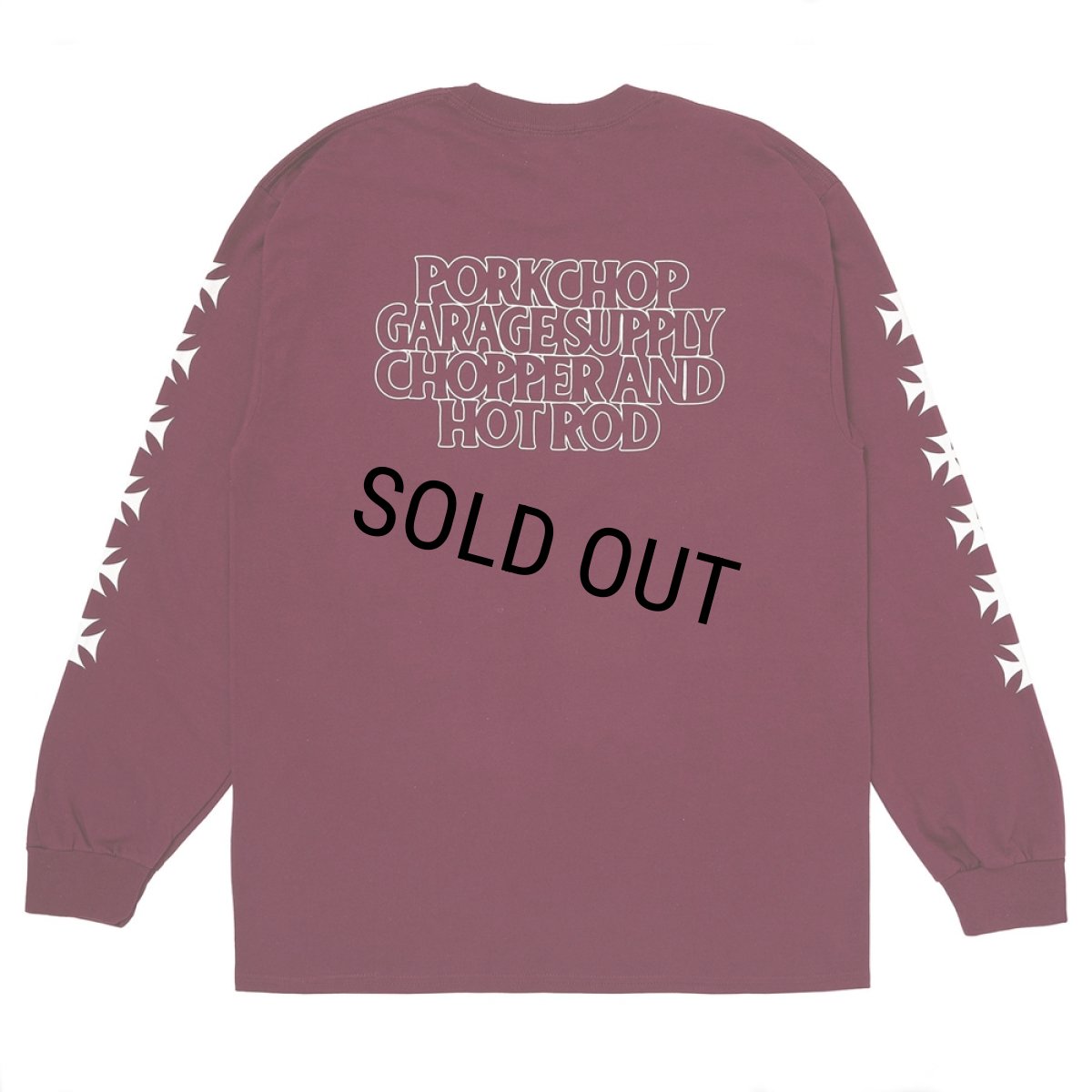画像1: PORKCHOP/C&H LOGO L/S TEE（MAROON）［C&Hロゴ長袖T-26秋冬］ (1)