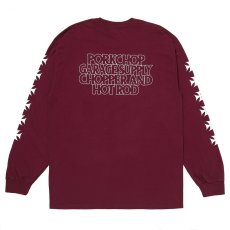 画像1: PORKCHOP/C&H LOGO L/S TEE（MAROON）［C&Hロゴ長袖T-26秋冬］ (1)