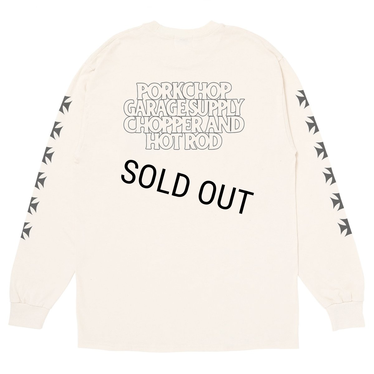 画像1: PORKCHOP/C&H LOGO L/S TEE（NATURAL）［C&Hロゴ長袖T-26秋冬］ (1)