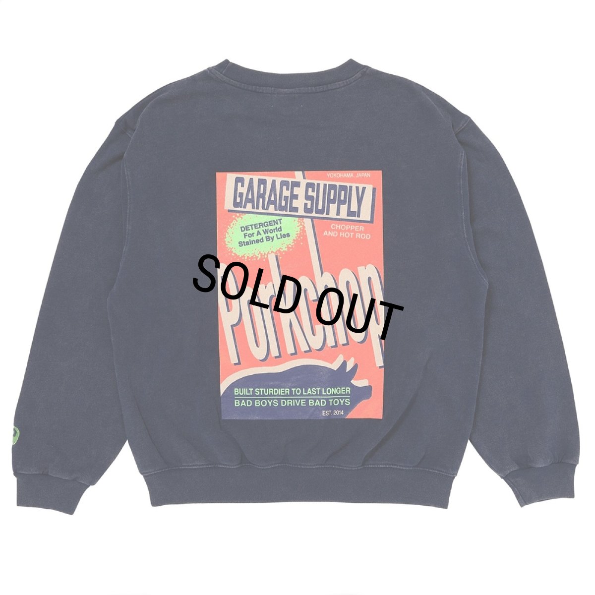 画像1: PORKCHOP/DETERGENT SWEAT（FADE NAVY）［ディタージェントスウェット-26秋冬］ (1)