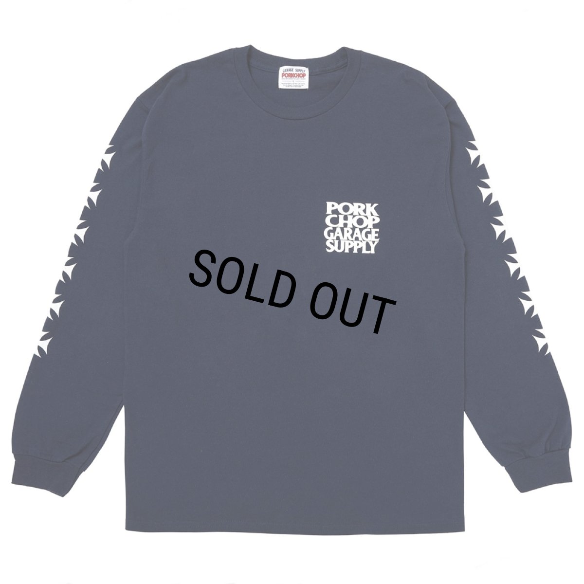 画像2: PORKCHOP/C&H LOGO L/S TEE（NAVY）［C&Hロゴ長袖T-26秋冬］ (2)