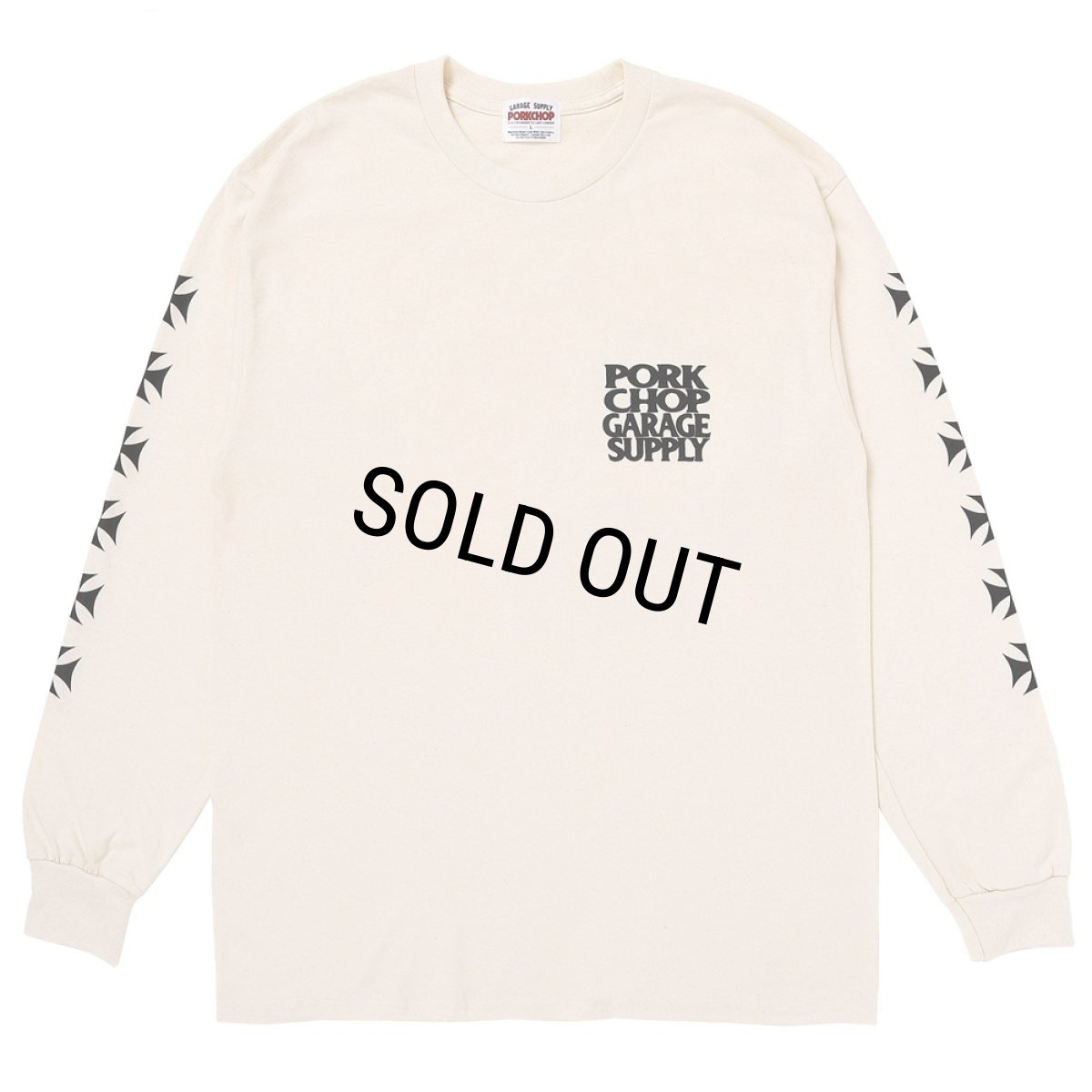 画像2: PORKCHOP/C&H LOGO L/S TEE（NATURAL）［C&Hロゴ長袖T-26秋冬］ (2)