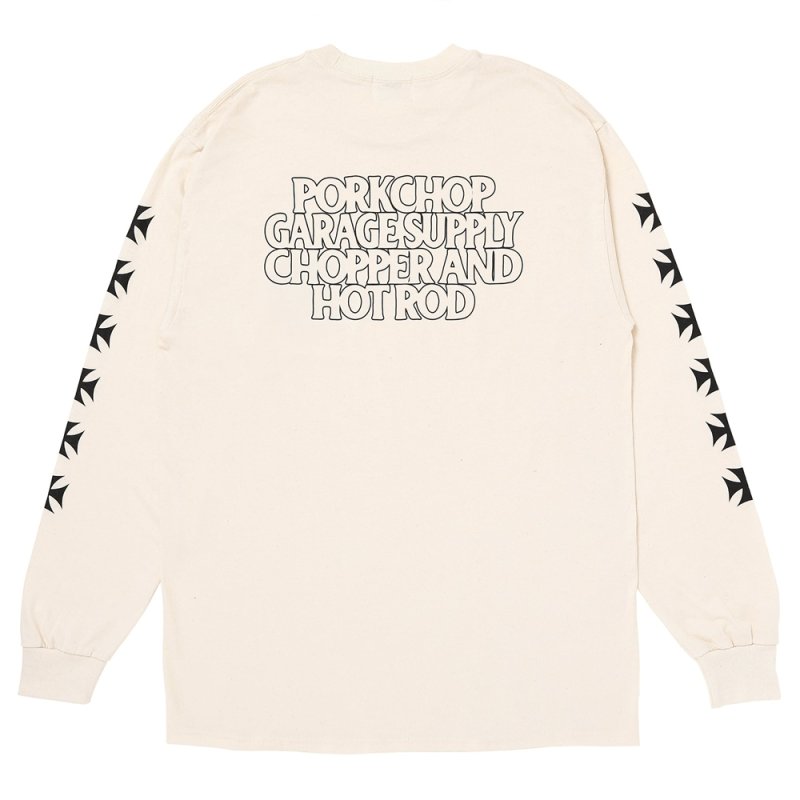 画像2: PORKCHOP/C&H LOGO L/S TEE（NATURAL）［C&Hロゴ長袖T-26秋冬］
