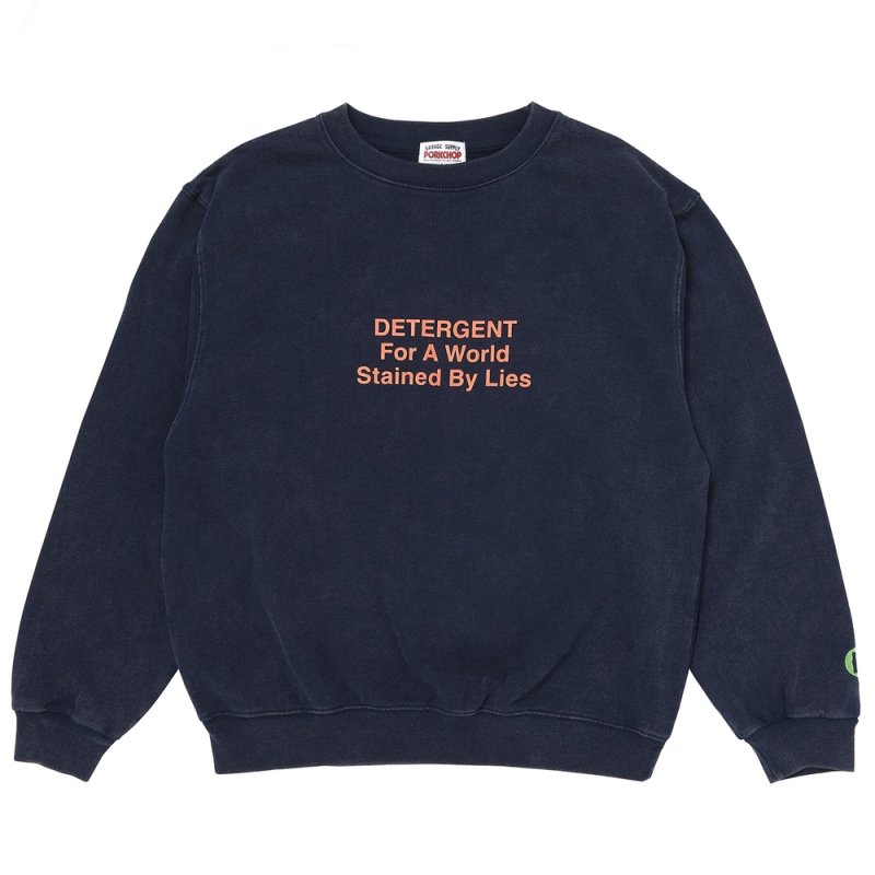画像1: PORKCHOP/DETERGENT SWEAT（FADE NAVY）［ディタージェントスウェット-26秋冬］