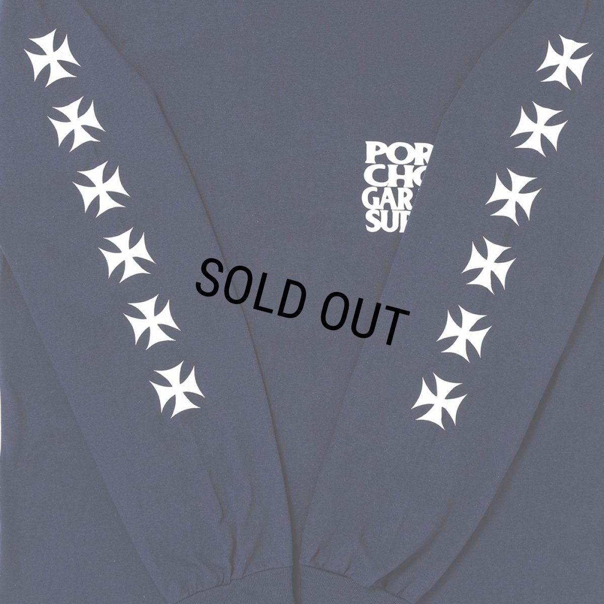 画像3: PORKCHOP/C&H LOGO L/S TEE（NAVY）［C&Hロゴ長袖T-26秋冬］ (3)