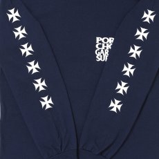 画像3: PORKCHOP/C&H LOGO L/S TEE（NAVY）［C&Hロゴ長袖T-26秋冬］ (3)