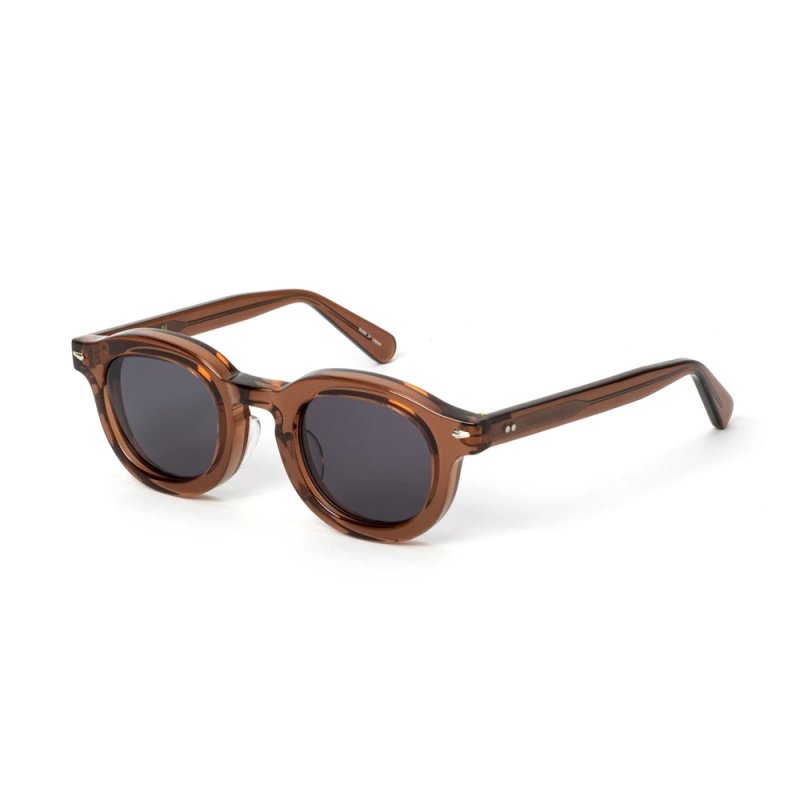 画像1: CALEE/B/W TYPE WIDE RIM GLASSES ＜BEER COLOR＞（BROWN/SMOKE）［サングラス-26秋冬］