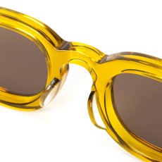画像5: CALEE/B/W TYPE WIDE RIM GLASSES ＜BEER COLOR＞（YELLOW/BROWN）［サングラス-26秋冬］ (5)