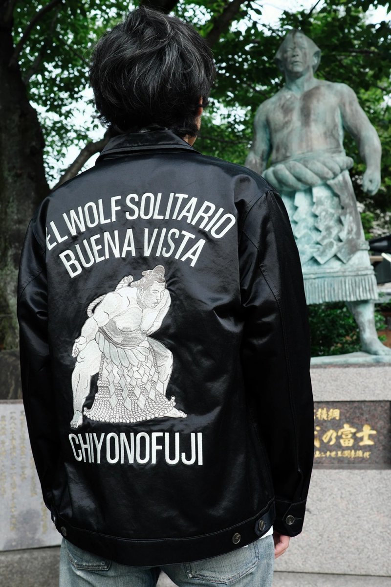 画像3: BUENA VISTA/embroidery jacket（×千代の富士）（BLACK/MONO）［スーベニアJKT-26秋冬］