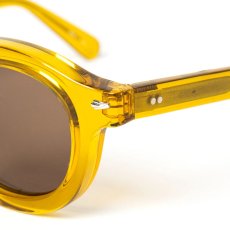 画像4: CALEE/B/W TYPE WIDE RIM GLASSES ＜BEER COLOR＞（YELLOW/BROWN）［サングラス-26秋冬］ (4)