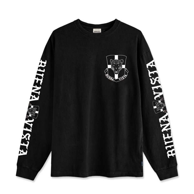 画像1: BUENA VISTA/Black panther L/S tee（BLACK）［ブラックパンサー長袖T-26秋冬］