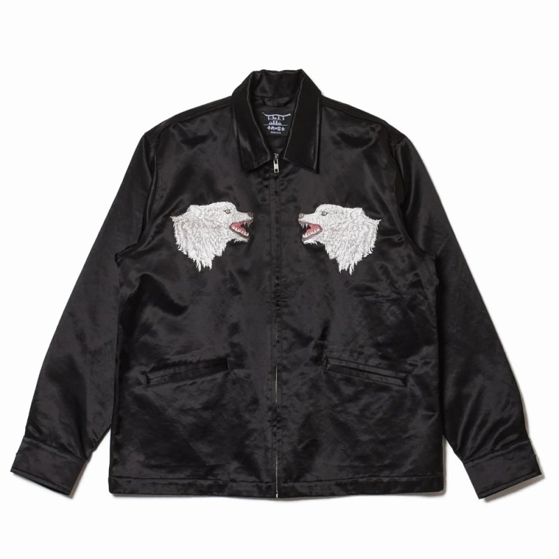 画像1: BUENA VISTA/embroidery jacket（×千代の富士）（BLACK/MONO）［スーベニアJKT-26秋冬］