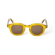 画像2: CALEE/B/W TYPE WIDE RIM GLASSES ＜BEER COLOR＞（YELLOW/BROWN）［サングラス-26秋冬］ (2)