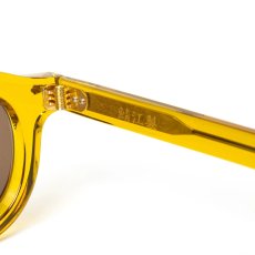 画像6: CALEE/B/W TYPE WIDE RIM GLASSES ＜BEER COLOR＞（YELLOW/BROWN）［サングラス-26秋冬］ (6)