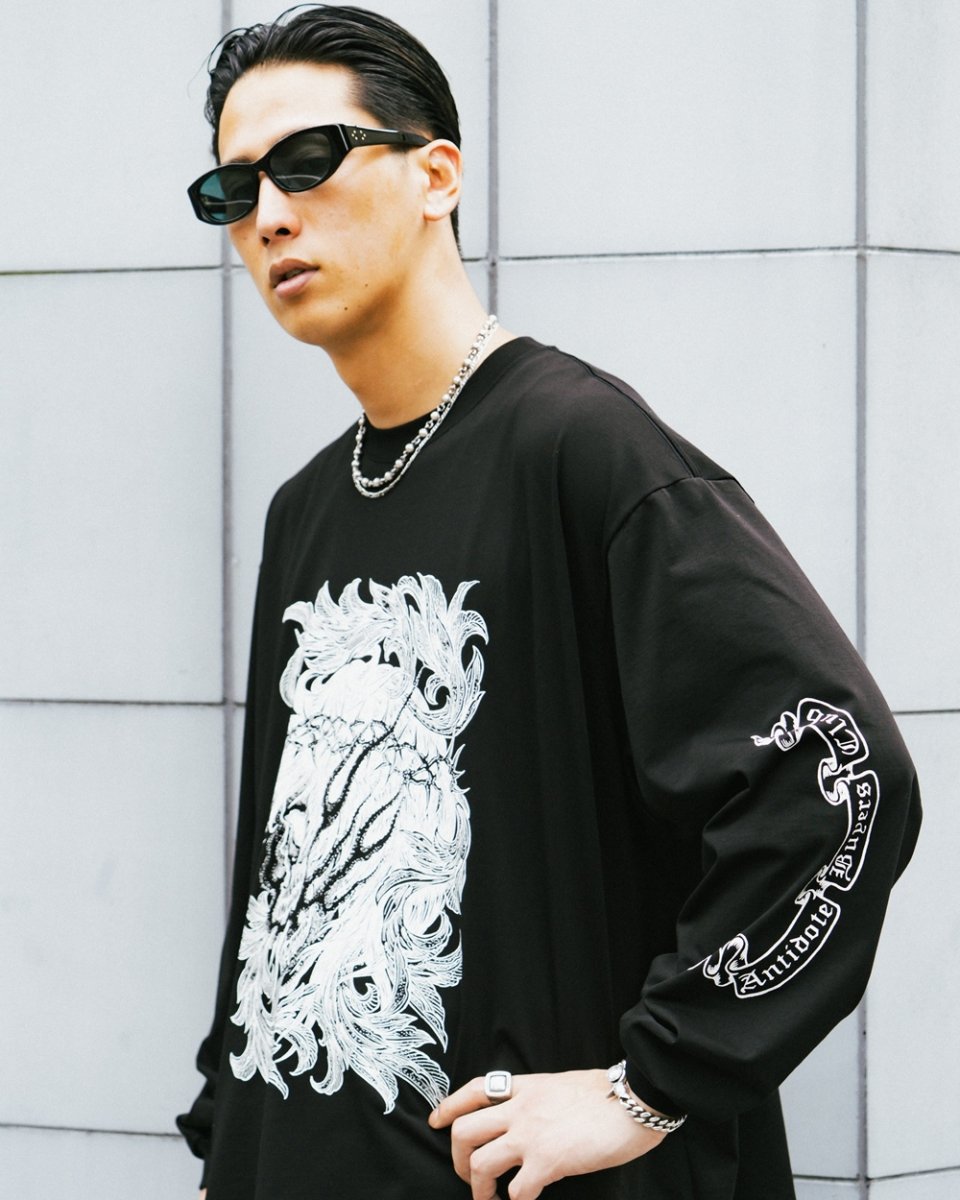 画像6: ANTIDOTE BUYERS CLUB/Pima Cotton L/S Tee（Reaper）（Pure Black） (6)
