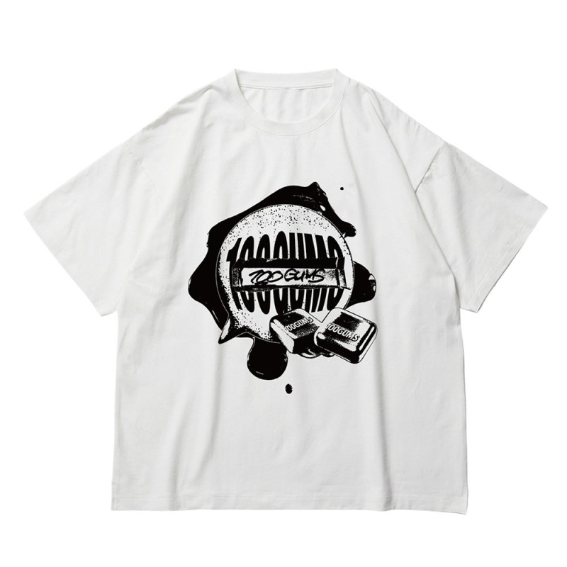 画像1: TIGHTBOOTH/100GUMS TEE（White）［プリントT-26秋冬］