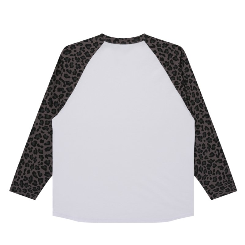 画像2: BlackEyePatch/CONDOR RAGLAN L/S TEE（WHITE/LEOPARD）