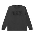 BlackEyePatch/RHINESTONED 3 LETTER OE HEAVYWEIGHT L/S TEE（WASHED