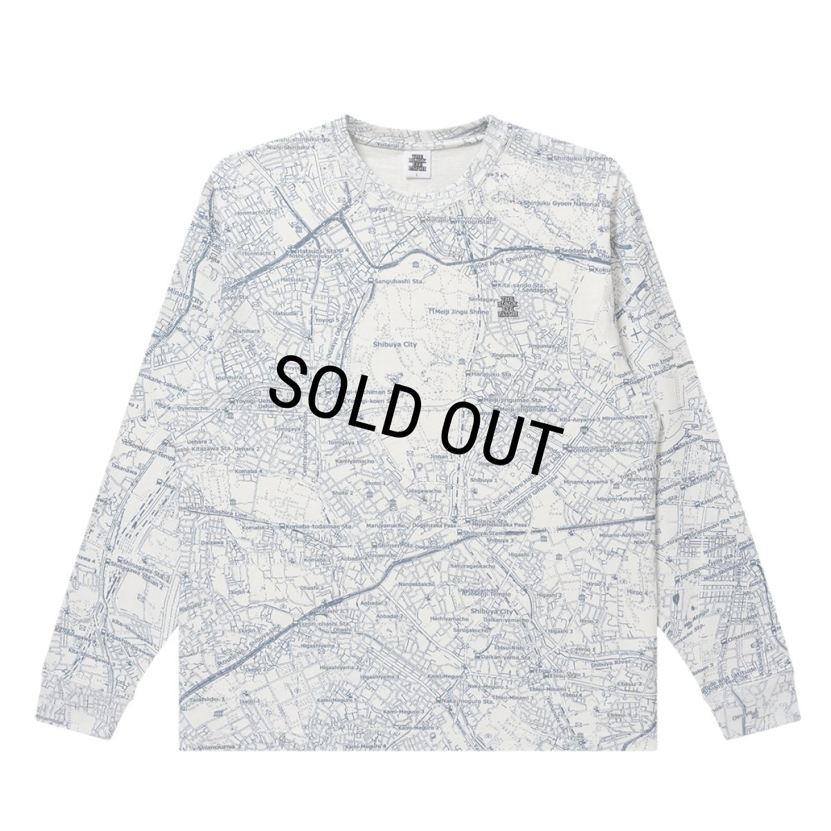 画像1: BlackEyePatch/TOKYO METROPOLIS MAP HEAVYWEIGHT L/S TEE（WHITE） (1)