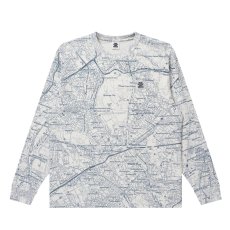 画像1: BlackEyePatch/TOKYO METROPOLIS MAP HEAVYWEIGHT L/S TEE（WHITE） (1)
