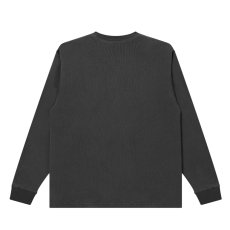 画像2: BlackEyePatch/RHINESTONED 3 LETTER OE HEAVYWEIGHT L/S TEE（WASHED BLACK） (2)