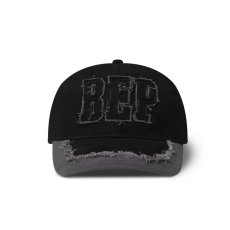 画像1: BlackEyePatch/FABRIC INITIALS PATCHED CAP（BLACK） (1)