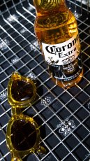 画像9: CALEE/B/W TYPE WIDE RIM GLASSES ＜BEER COLOR＞（YELLOW/BROWN）［サングラス-26秋冬］ (9)