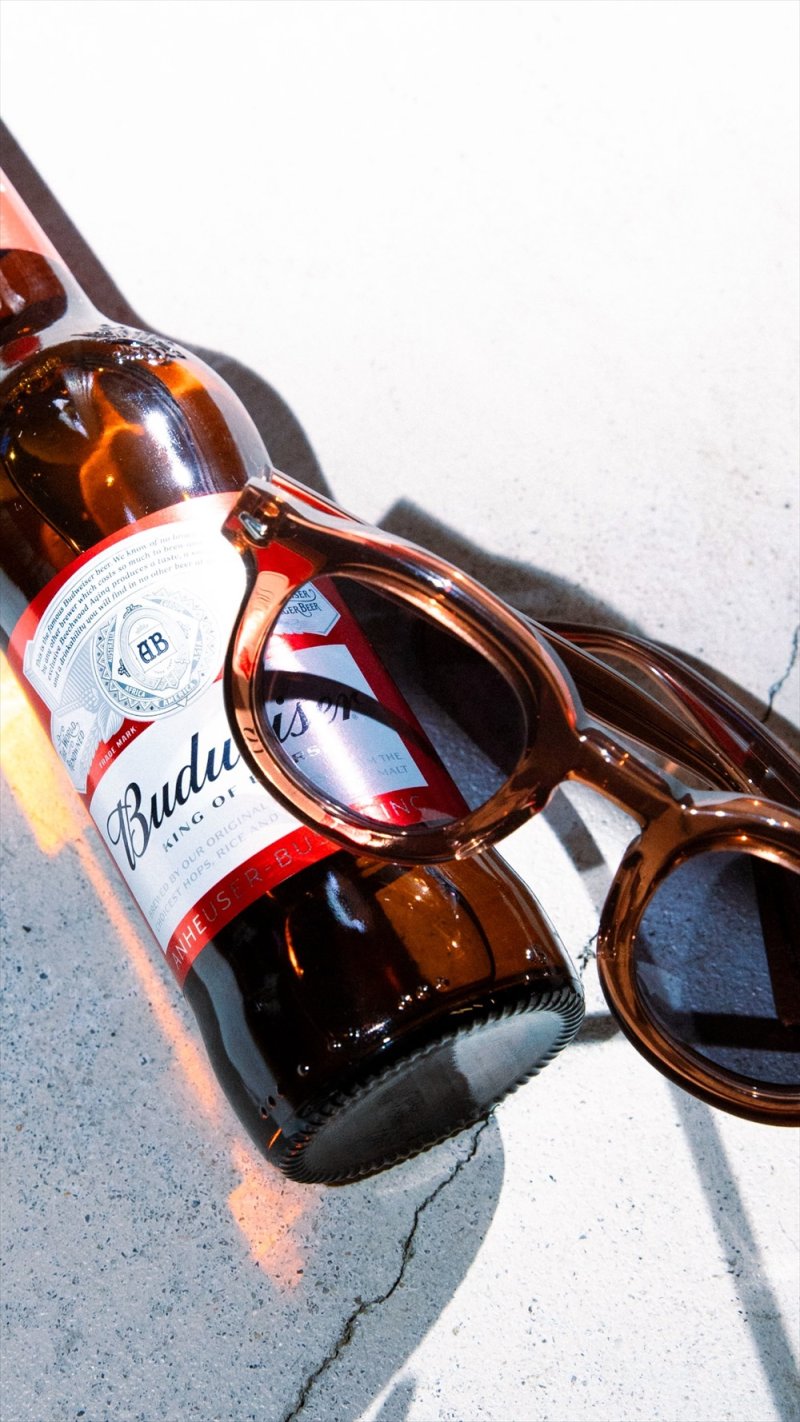 画像2: CALEE/B/W TYPE WIDE RIM GLASSES ＜BEER COLOR＞（BROWN/SMOKE）［サングラス-26秋冬］